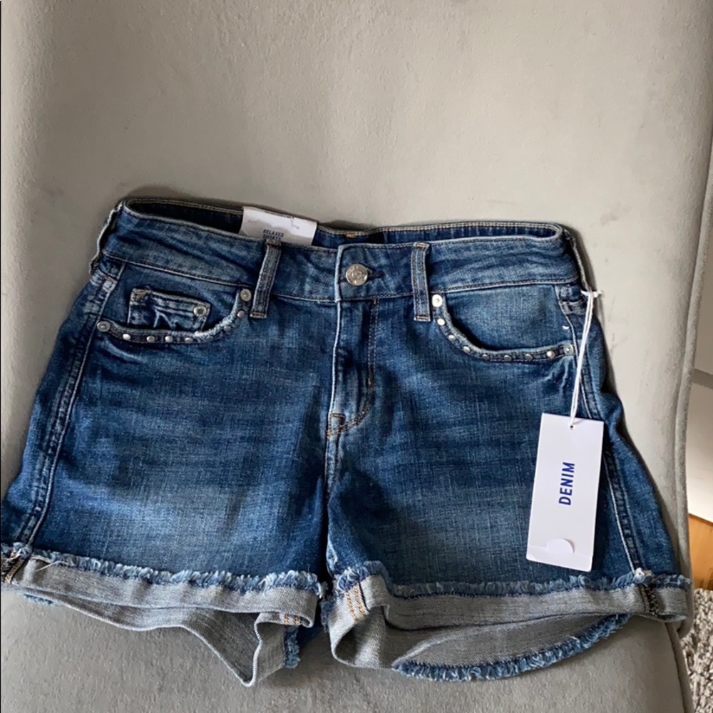 H&M size 4 denim relaxed shorts jeans